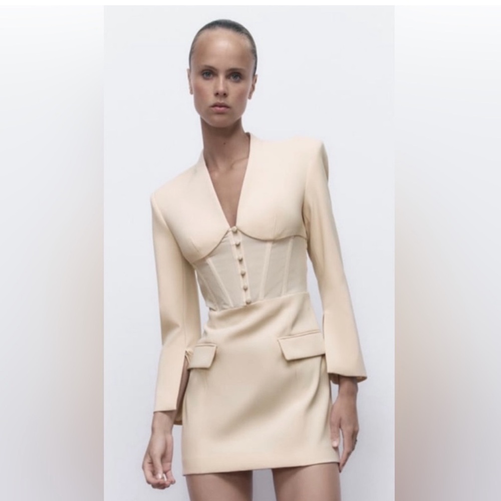 Zara brand new with tags corset blazer dress